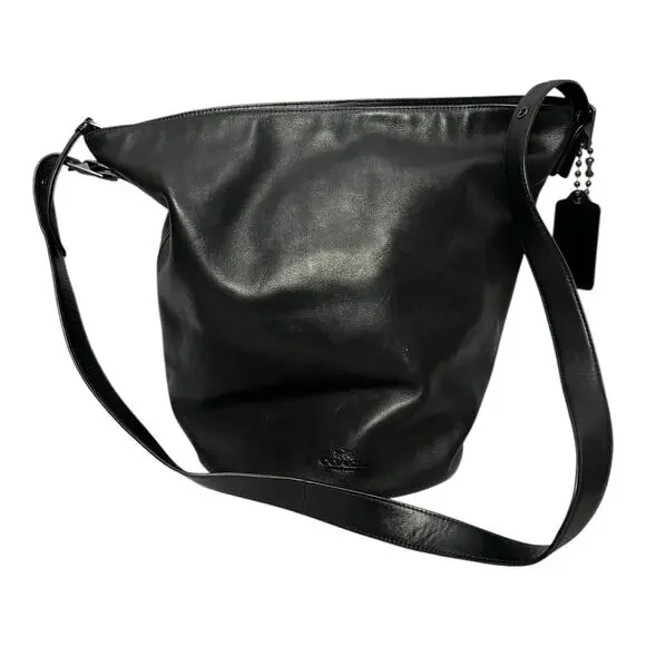 Coach 32282 Bleeker Soft Port Duffle Feed Bag Black Original Hangtag - Picture 1 of 10